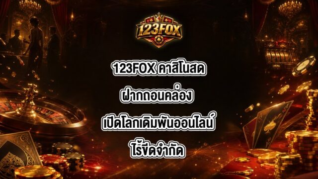 123FOX คาสิโนสดฝากถอนคล่อง